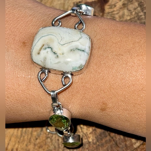 Dendritic Tree Agate Bracelet 7 1/2”- 8” - Picture 2 of 12